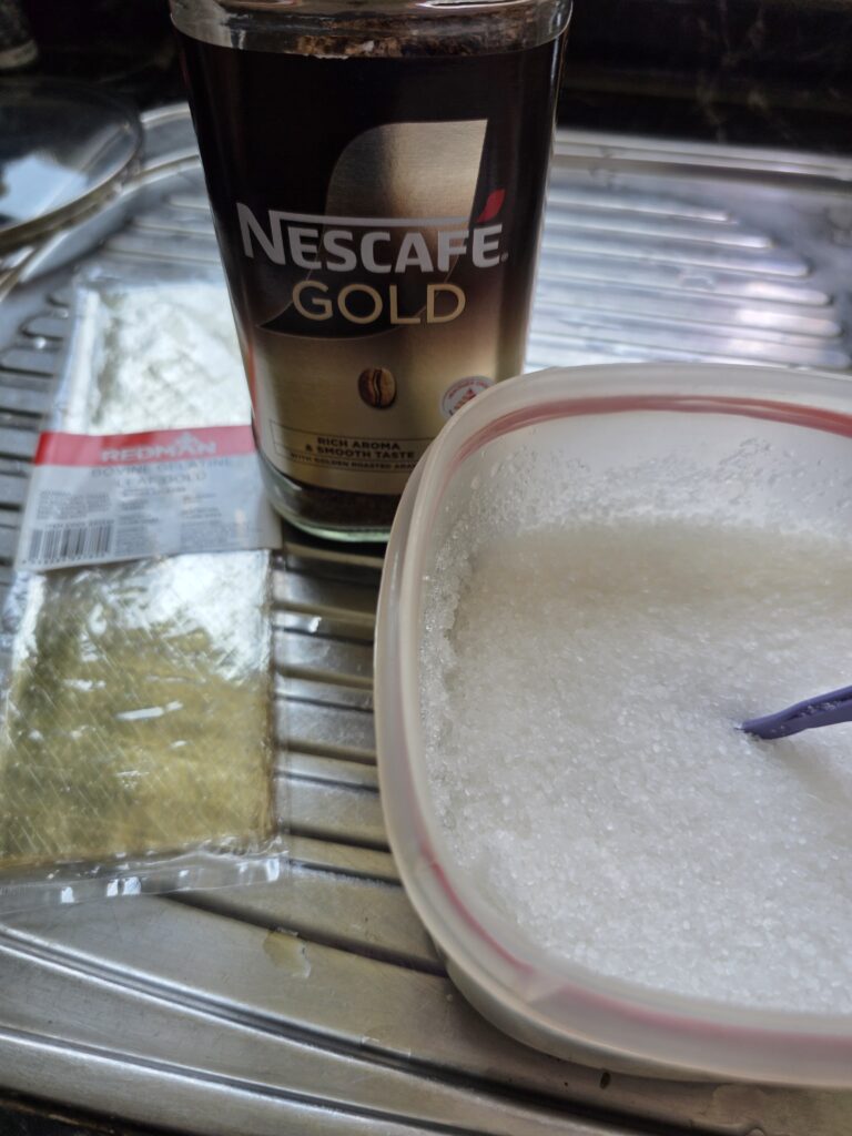 3 ingredients for coffee jelly