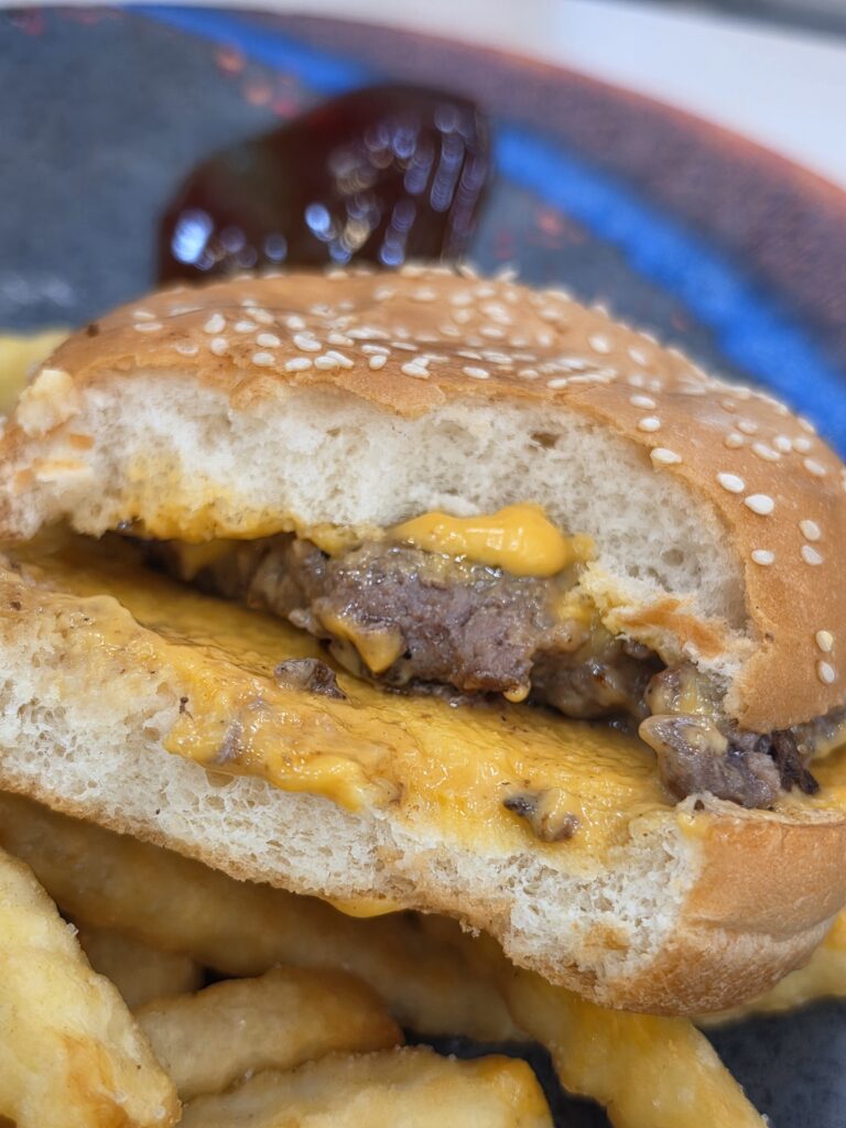 cheesy burger