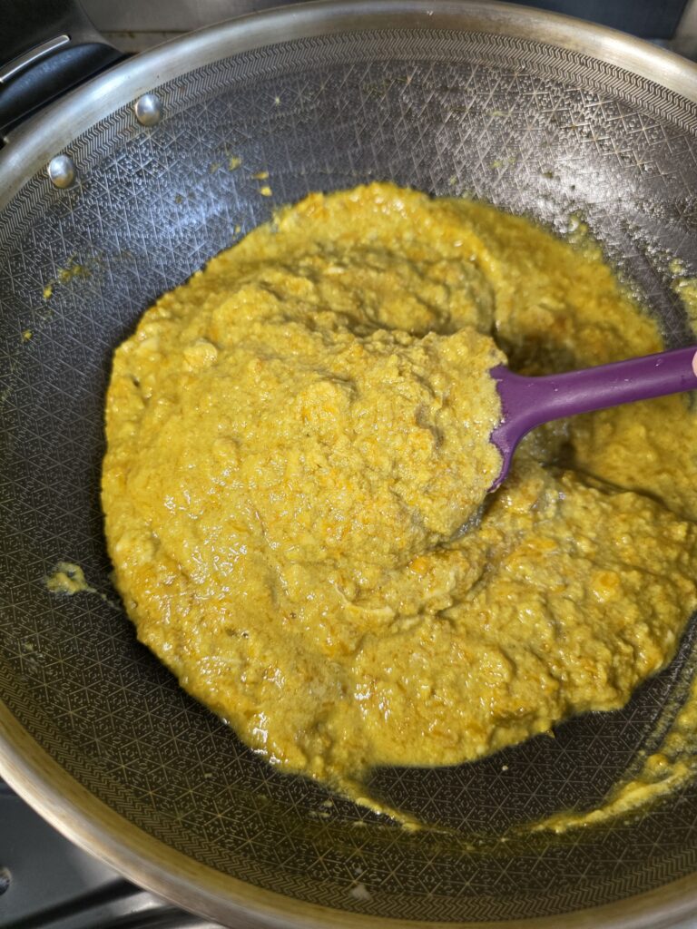 Pumpkin Gula Melaka Kaya: A Comforting Homemade Treasure 6 Stir until it is lumpy