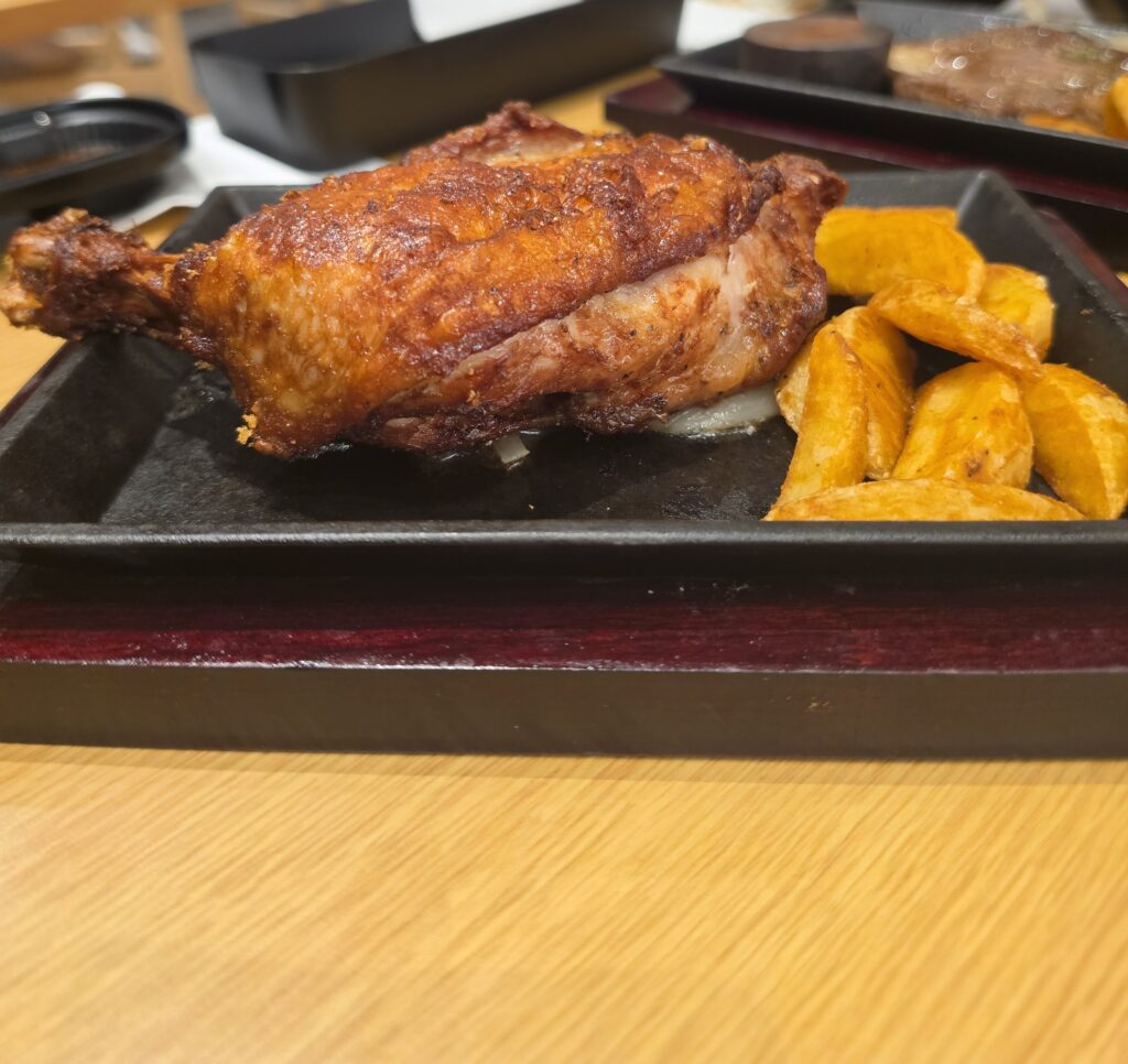bari bari steak chicken leg teppan