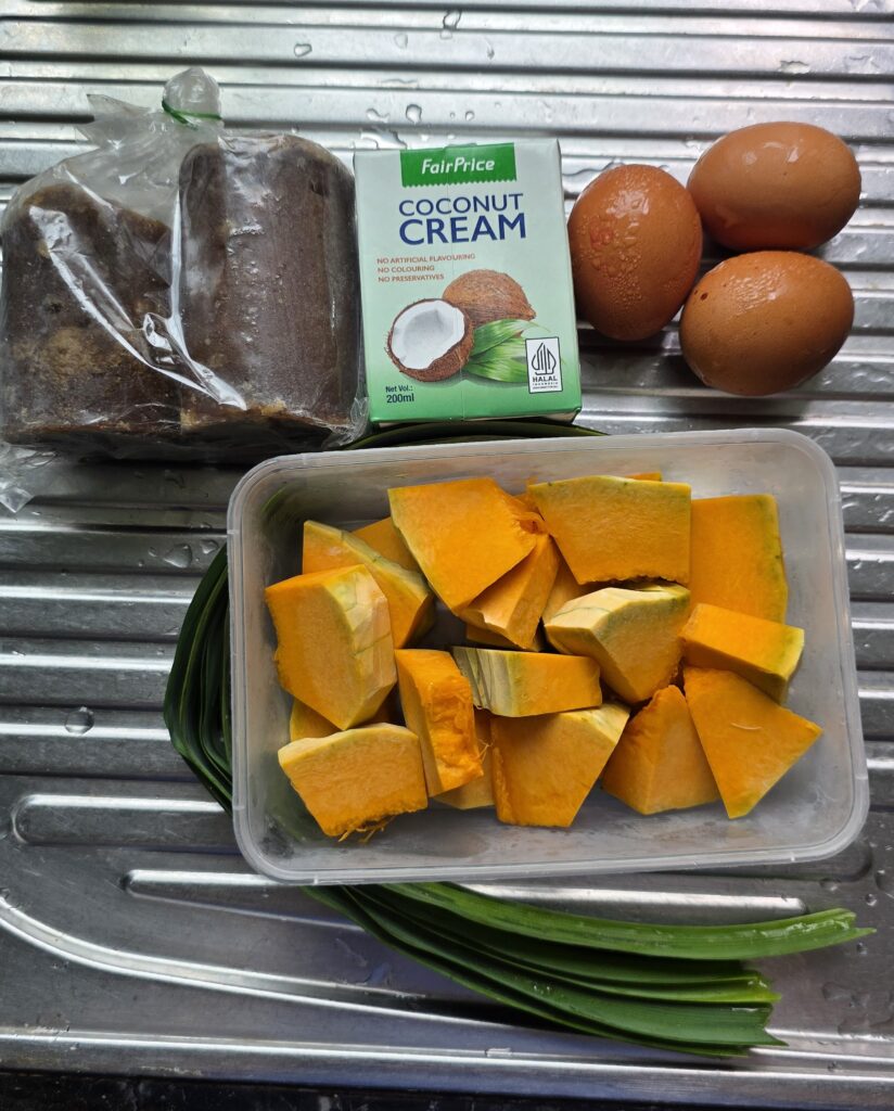 Pumpkin Gula Melaka Kaya: A Comforting Homemade Treasure 1 pumpkin gula melaka kaya ingredients