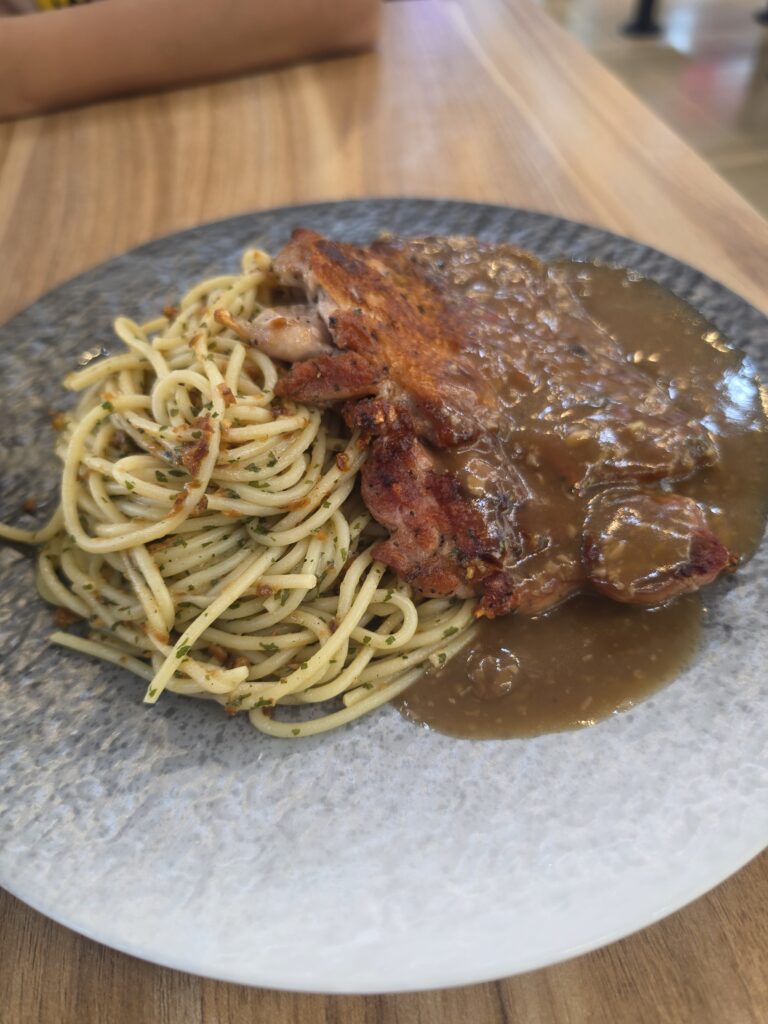 icon steak spaghetti and chicken chop
