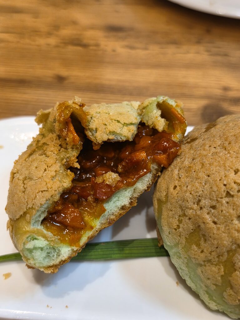 Sum Dim Sum: Discover Delightful Twists on Classic Dim Sum 9 Pandan Crispy Pork Bun Filling