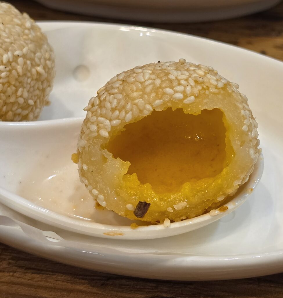 Sum Dim Sum: Discover Delightful Twists on Classic Dim Sum 11 Salted Egg Sesame Ball Filling