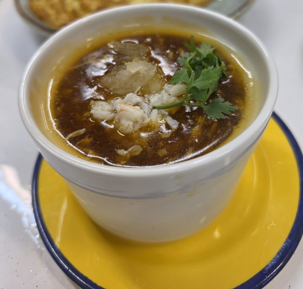 crab meat with shark's fin soup