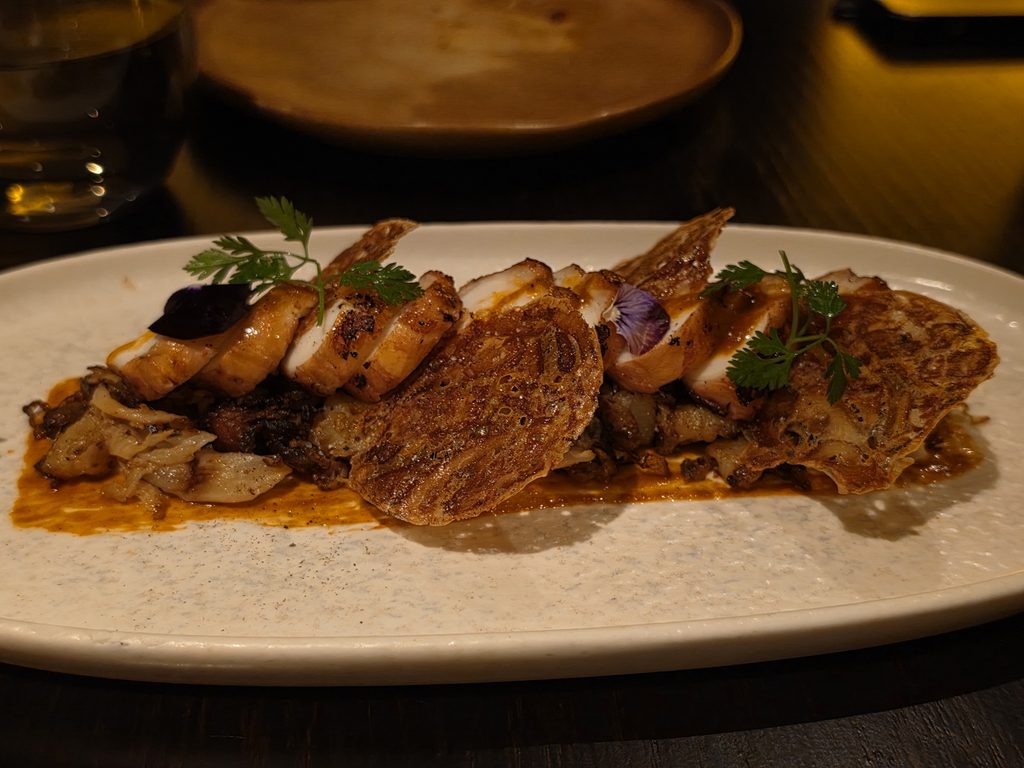 FOC Restaurant Singapore: An Incredible Barcelona Dining Experience in Singapore 11 Charcoal-Grilled Octopus with Pork Jowl, Cabbage “Trinxat” and Paprika Ajada