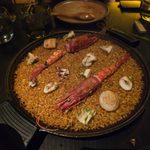Seafood Senyoret Paella with Carabinero Red Prawns Hokkaido Scallops and Squids