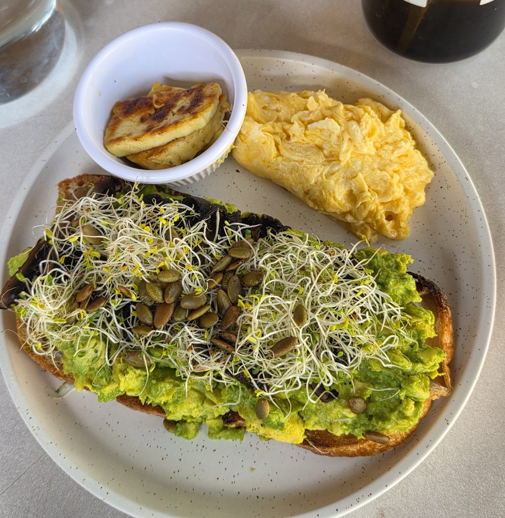 Carrotsticks and Cravings: A Delightful Vegan Breakfast by the Singapore River 4 Vegan Mushroom Avo with 2 add-ons