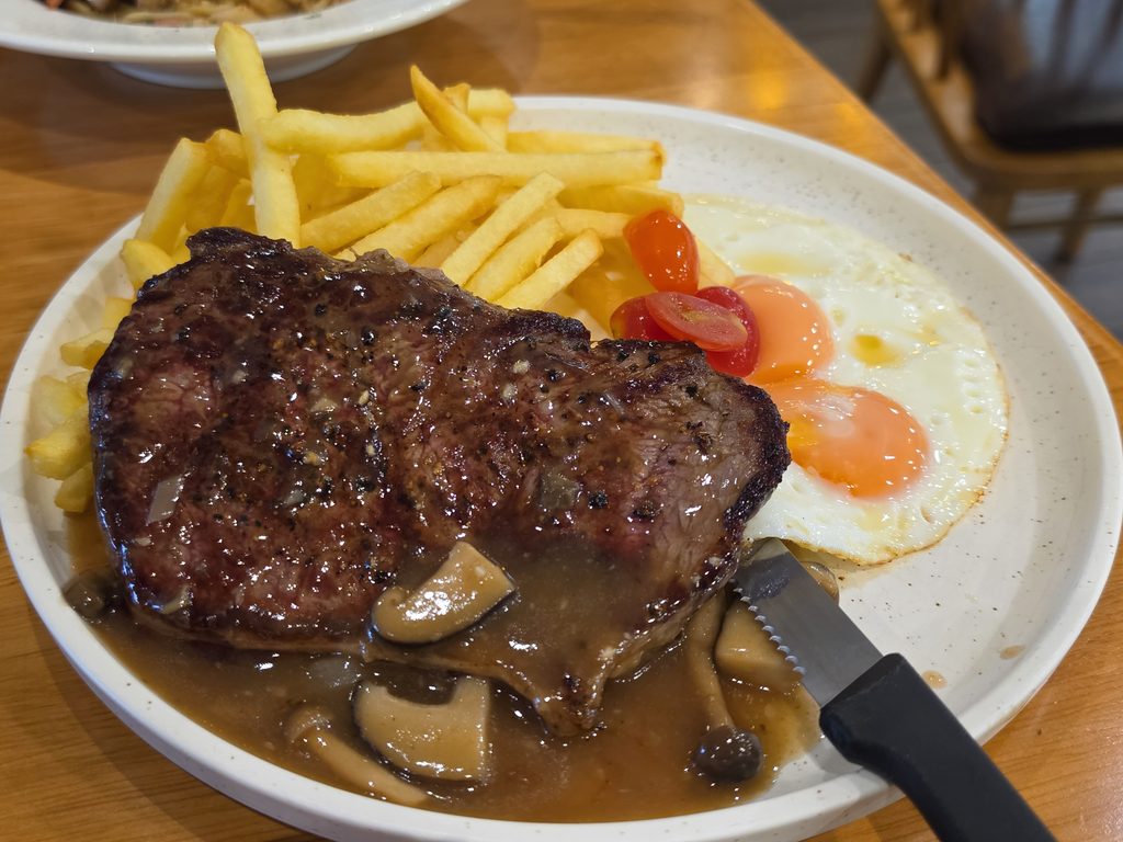 Rise & Grind Coffee Co: A Fantastic Breakfast & Brunch Spot at Oasis Terraces, Punggol 5 Angus Ribeye Steak and Eggs