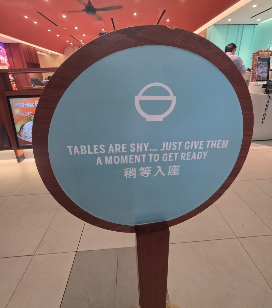 Eat 3 Bowls Queue Signboard